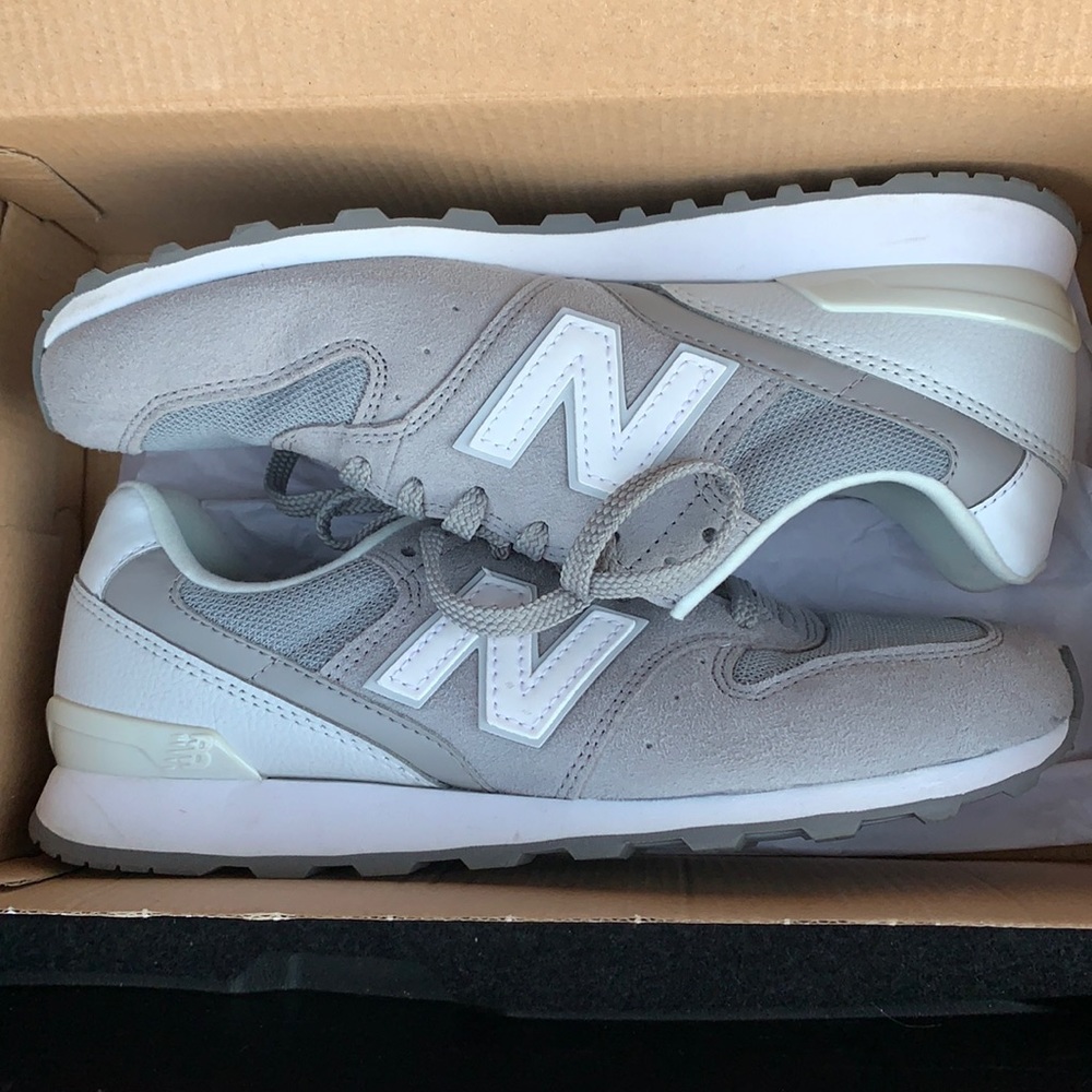 Grey new balance sneakers